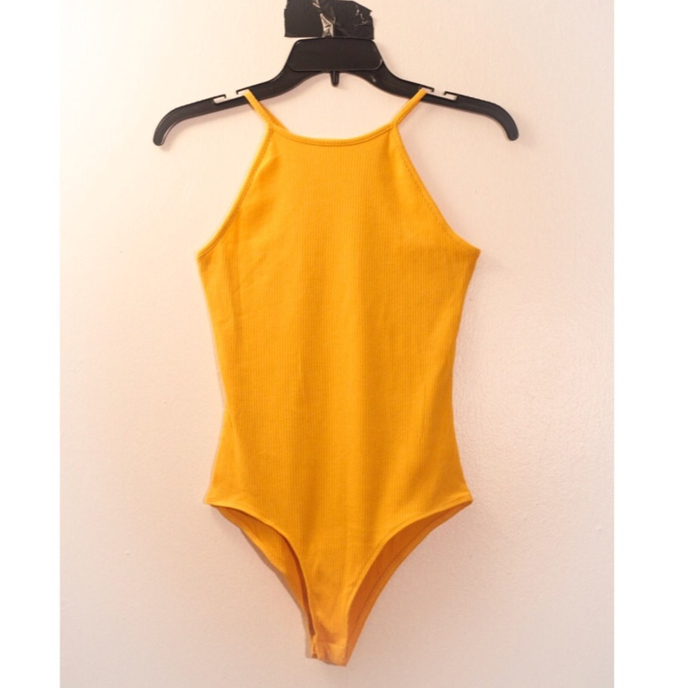 Rainbow Shops Yellow Cami Bodysuit